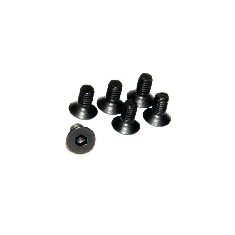 Pièce pour voiture electrique tous chemin 1/10 Vis BTR fraisée M3x6 (6 pcs)