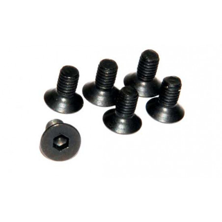 Pièce pour voiture electrique tous chemin 1/10 Vis BTR fraisée M3x6 (6 pcs) Pièce pour voiture electrique tous chemin 1/10 Vis BTR fraisée M3x6 (6 pcs)