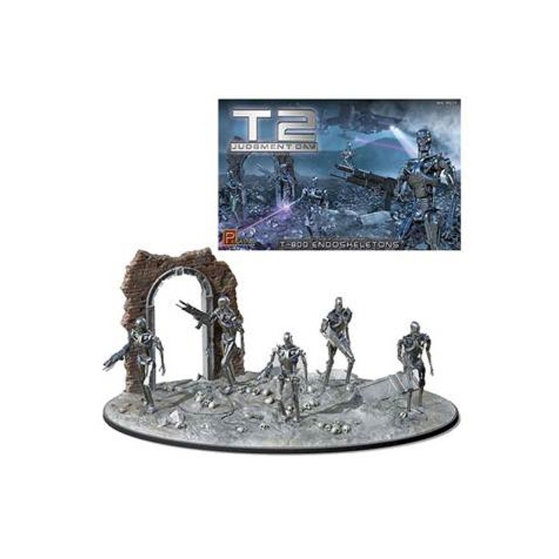 Modèle de science-fiction en plastique T-800 Endoskeleton Chrome 1/32