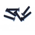 Pièce pour voiture electrique tous chemin 1/10 Vis Tête Plate M3x14 (6pcs)