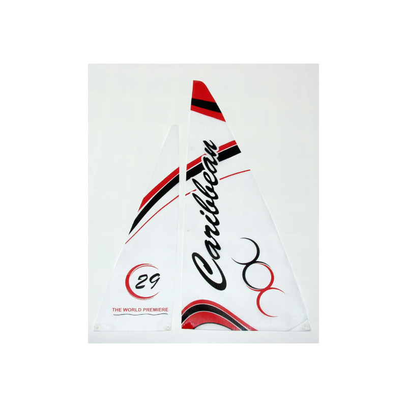 Pièce pour bateaux RC Voiles rouges Carribean