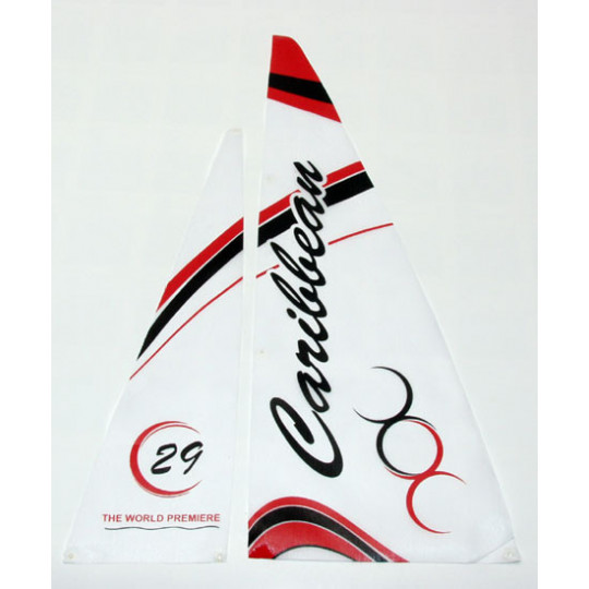 Pièce pour bateaux RC Voiles rouges Carribean Pièce pour bateaux RC Voiles rouges Carribean