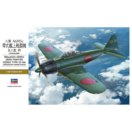 Maquette d'avion en plastique Mitsubishi A6M5c Zero Fighter (ZEKE) TYPE 52 Hei 1:48 ST34 Maquette d'avion en plastique Mitsubishi A6M5c Zero Fighter (ZEKE) TYPE 52 Hei 1:48 ST34