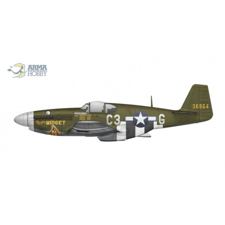 Maquette plastique d'avion P-51B Mustang 1/72 Maquette plastique d'avion P-51B Mustang 1/72