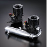 Moteur pour voiture thermique O.S.SPEED R21GT II Combo avec résonateur et coude Moteur pour voiture thermique O.S.SPEED R21GT II Combo avec résonateur et coude