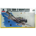 Maquette d'avion en plastique SBD-3 Dauntless VB-3 USS Yorktown Battle of Midway 1/48 Maquette d'avion en plastique SBD-3 Dauntless VB-3 USS Yorktown Battle of Midway 1/48