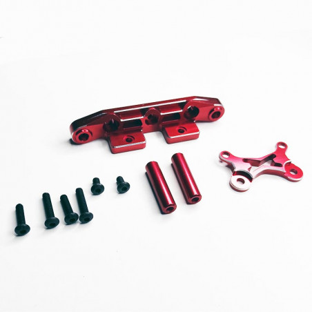 Pièce pour voiture électrique Cale de fixation Alu rouge Gunner MT 6S Pièce pour voiture électrique Cale de fixation Alu rouge Gunner MT 6S