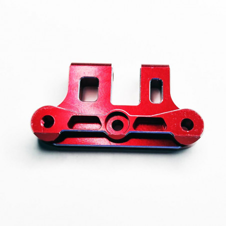 Pièce pour voiture électrique Renfort de chassis en aluminium anodisé rouge Gunner 6S TR & MT Pièce pour voiture électrique Renfort de chassis en aluminium anodisé rouge Gunner 6S TR & MT