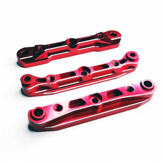 Pièce pour voiture électrique Jeu de cales en aluminium anodisé rouge pour Gunner MT & TR 6S Pièce pour voiture électrique Jeu de cales en aluminium anodisé rouge pour Gunner MT & TR 6S