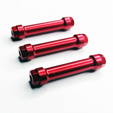 Pièce pour voiture électrique - Entretoises d'aileron Aluminium anodisé rouge Gunner TR 6S Pièce pour voiture électrique - Entretoises d'aileron Aluminium anodisé rouge Gunner TR 6S