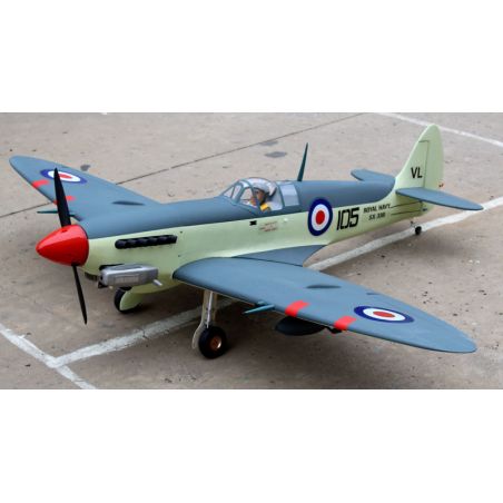 Avion thermique radiocommandé Seafire 120 ARF + train rentrant électrique Avion thermique radiocommandé Seafire 120 ARF + train rentrant électrique