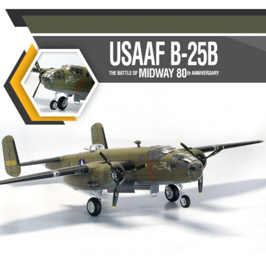 Maquette d'avion en plastique USAAF B-25B 1/48 80ème anniversaire de la bataille de Midway Maquette d'avion en...