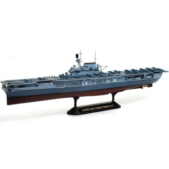 Maquette de Bateau en plastique USS Yorktown CV-5 1:700 "Bataille de Midway" Maquette de Bateau en...