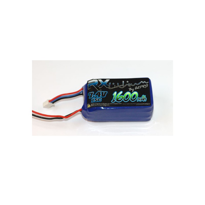 Accu LIPO pour appareil radiocommandé PACK Rx LiPo 7,4V/1600mAh JR