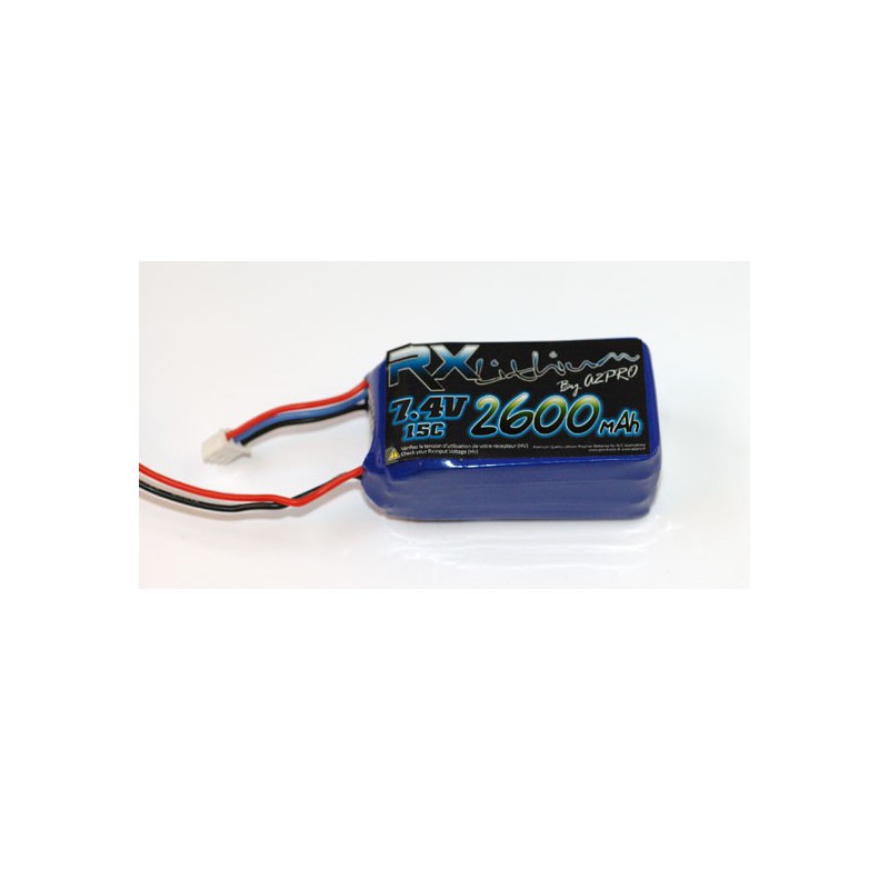 Accu LIPO pour appareil radiocommandé PACK Rx LiPo 7,4V/2600mAh JR