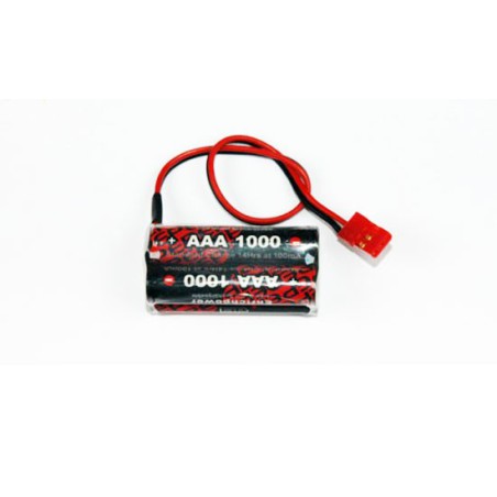 Accu NiMH pour appareil radiocommandé PACK Rx B 4.8V/AAA-1000 JR Accu NiMH pour appareil radiocommandé PACK Rx B 4.8V/AAA-1000 JR
