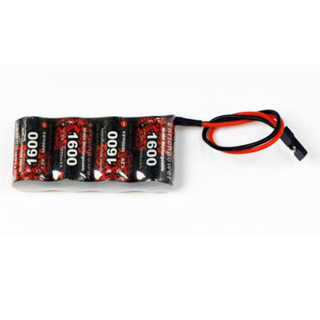 Accu NiMH pour appareil radiocommandé PACK Rx S 4.8V/EP-1600UV JR Accu NiMH pour appareil radiocommandé PACK Rx S 4.8V/EP-1600UV JR