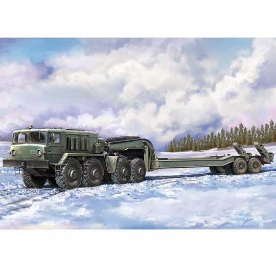 Maquette plastique de camion MAZ-537G intermediate type avec remorque MAZ/ChMZAP 5247G 1:72 Maquette plastique de...