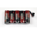 Accu NiMH pour appareil radiocommandé PACK Rx S 6.0V/EP-2000UV JR Accu NiMH pour appareil radiocommandé PACK Rx S 6.0V/EP-2000UV JR