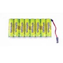 Accu NiMH pour appareil radiocommandé PACK Tx S 9.6V/AP-2500 JR Type servo Accu NiMH pour appareil radiocommandé PACK Tx S 9.6V/AP-2500 JR Type servo