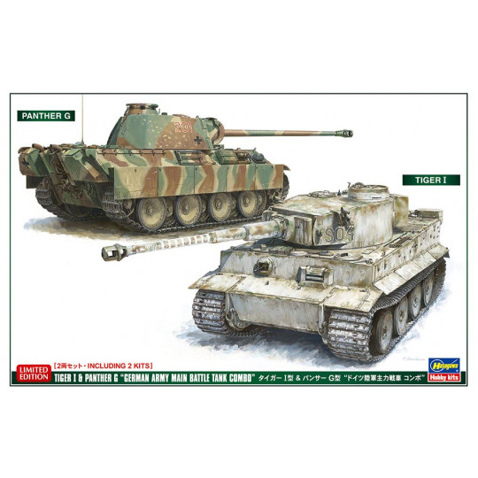 Maquettes de chars en plastique Tiger I et Panther G « Coffret de 2 chars de combat Allemands » 1:72 Maquettes de chars en...
