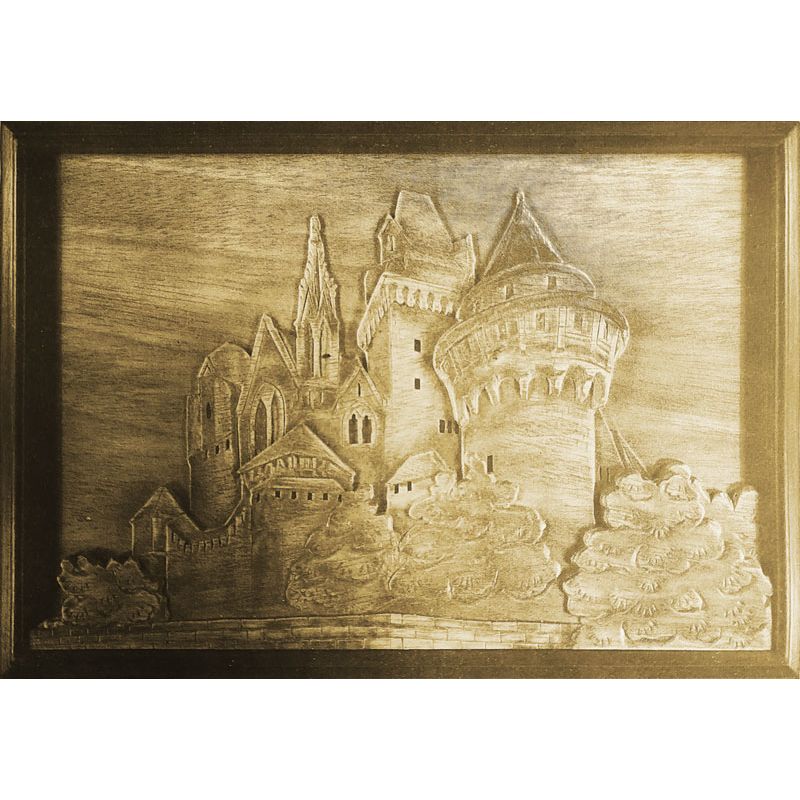 Puzzle 3D mécanique facile pour maquette Tableau en bois CHATEAU