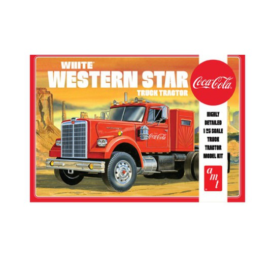 Maquette de camion en plastique White Western Star Semi tractor Coca-Cola 1/25 Maquette de camion en plastique White Western Star Semi tractor Coca-Cola 1/25