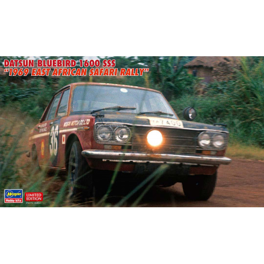 Maquette de voiture en plastique Bluebird 1600 Safari 1/24 Maquette de voiture en...