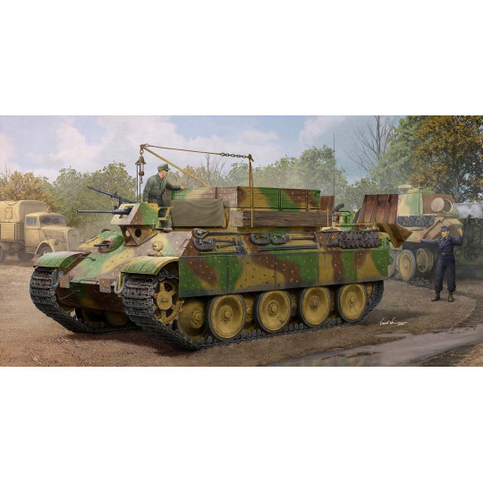 Maquette plastique de char Allemand Sd.Kfz.179 Bergepanther Ausf.G dernière version 1:35 Maquette plastique de char...