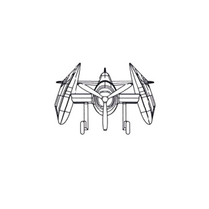 Maquette de Bateau en plastique F6F HELLCAT (Pre-painted) 1/350