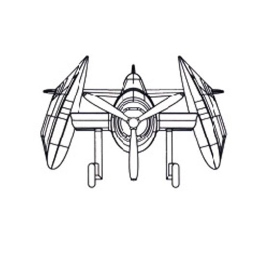 Maquette de Bateau en plastique F6F HELLCAT (Pre-painted) 1/350