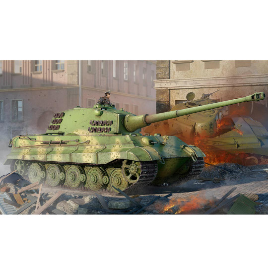 Maquette plastique de char Pz.Kpfw.VI Sd.Kfz.182 Tiger II (Henschel 105mm) 1:35 Maquette plastique de char...