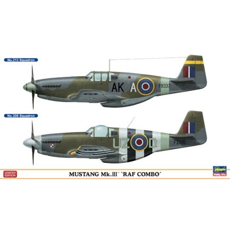 Maquette d'avion en plastique Combo MUSTANG Mk.III RAF 1/72 Maquette d'avion en plastique Combo MUSTANG Mk.III RAF 1/72