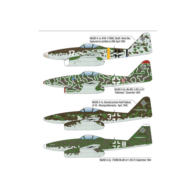 Maquette d'avion en plastique Me 262A-1/2 Last Ace 1/72 Maquette d'avion en plastique Me 262A-1/2 Last Ace 1/72
