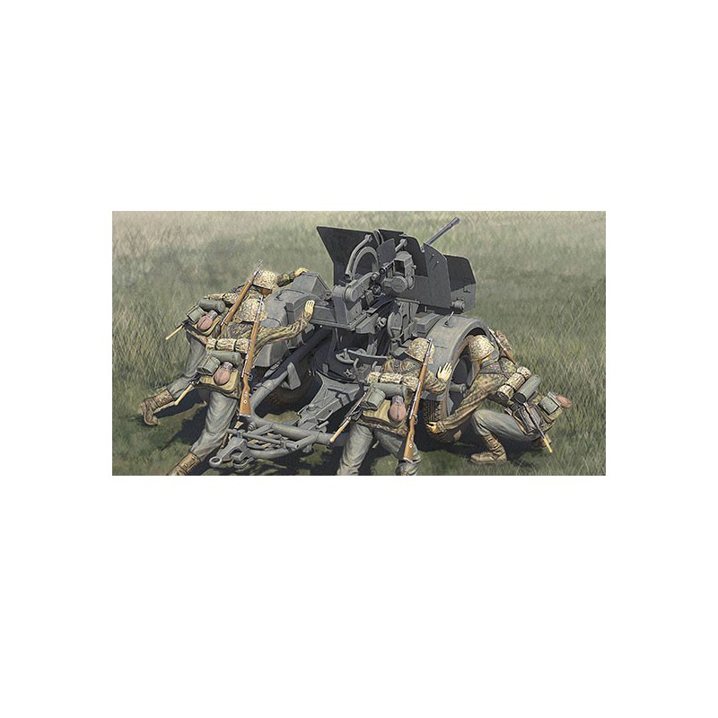 Figurine German 20mm Flak 38 early / waffen ss crews 1:35