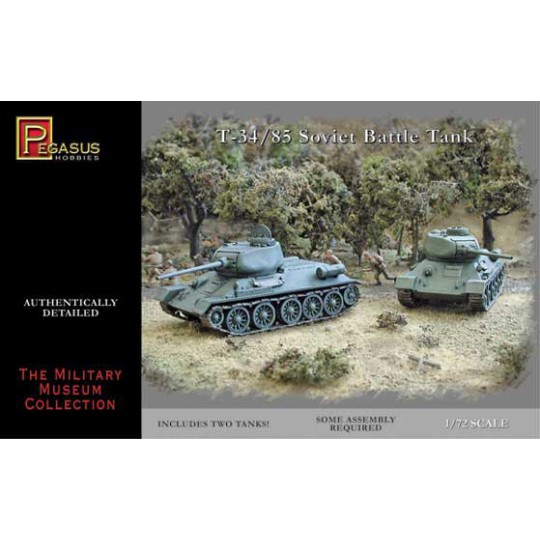 Maquette de Char en plastique T-34/85 (2 pcs) 1/72 Maquette de Char en plastique T-34/85 (2 pcs) 1/72