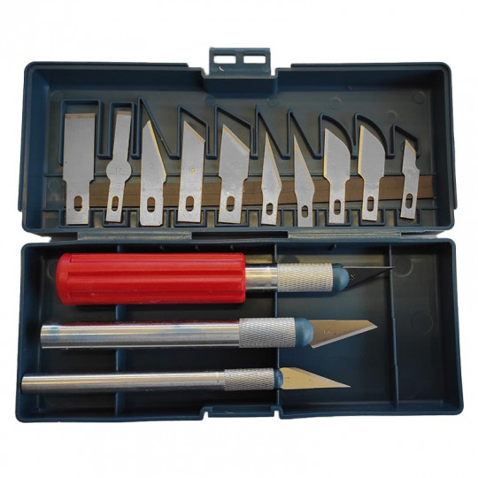 Couteau pour maquette Coffret 3 couteaux + 10 lames Couteau pour maquette...