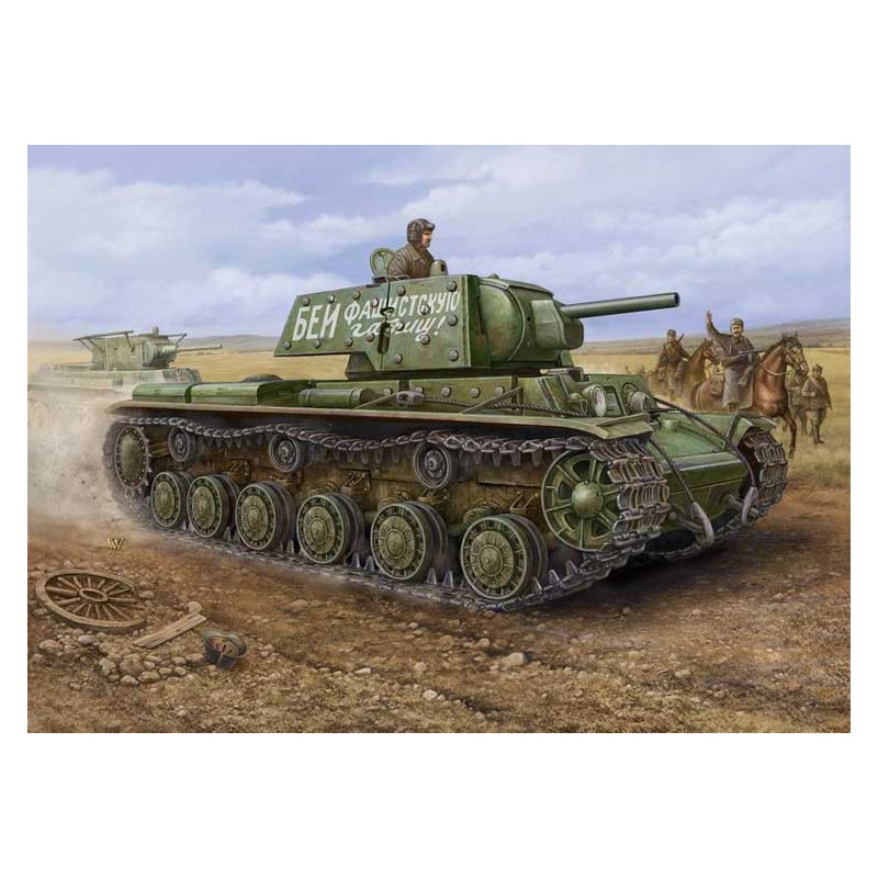 Maquette de Char en plastique Russia KV-1'S Ehkranami 1/48