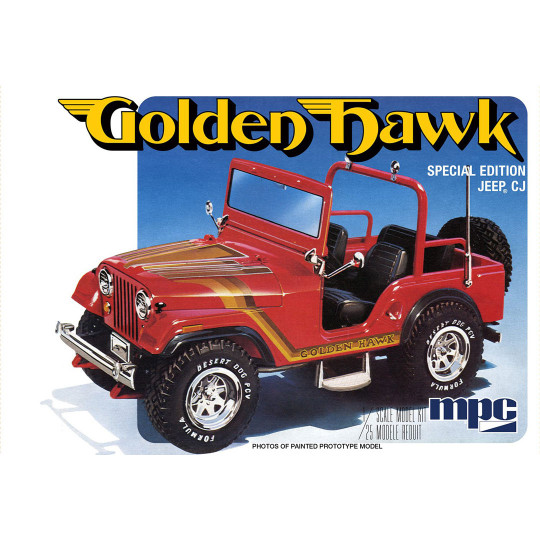 Maquette plastique de voiture Jeep CJ5 Golden Hawk 1:25 Maquette plastique de...