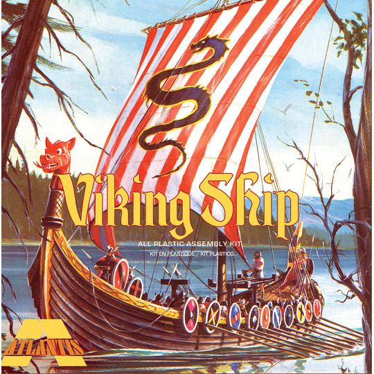 Maquette de bateau en plastique Viking ship with Oarsmen and crew 1:60 Maquette de bateau en...