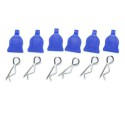 Accessoires pour voiture radiocommandée 6 Clips à Enlèv. rapide bleus Accessoires pour voiture radiocommandée 6 Clips à Enlèv. rapide bleus
