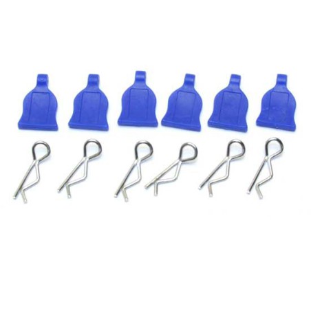 Accessoires pour voiture radiocommandée 6 Clips à Enlèv. rapide bleus Accessoires pour voiture radiocommandée 6 Clips à Enlèv. rapide bleus