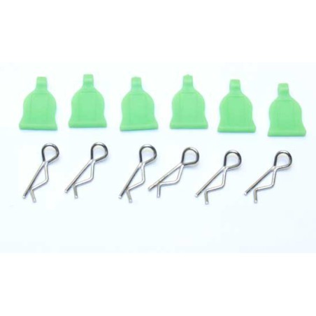 Accessoires pour voiture radiocommandée 6 Clips à Enlèv. rapide verts Accessoires pour voiture radiocommandée 6 Clips à Enlèv. rapide verts