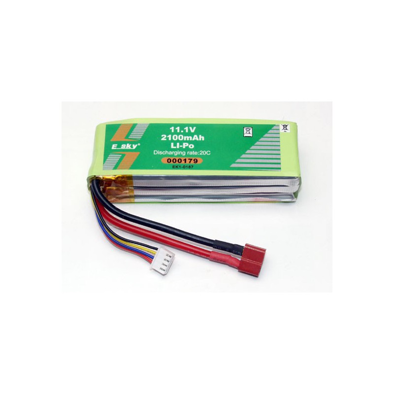 Accu LIPO pour appareil radiocommandé ACCU LIPO 11.1V 2100 mA 20C