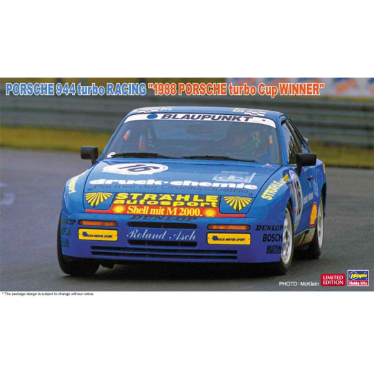Maquette plastique de voiture Porsche 944 Turbo Racing "1988 Porsche turbo cup winner" 1:24 Maquette plastique de...