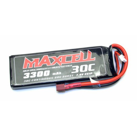 Accu LIPO pour appareil radiocommandé Accu LiPo 30C 7,4V 3300 mA Accu LIPO pour appareil radiocommandé Accu LiPo 30C 7,4V 3300 mA
