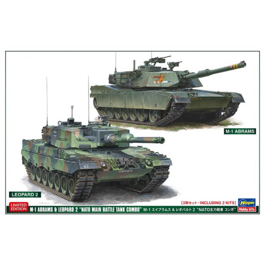 Maquettes de chars en plastique M-1 Abrams et Leopard 2 1:72 Maquettes de chars en...