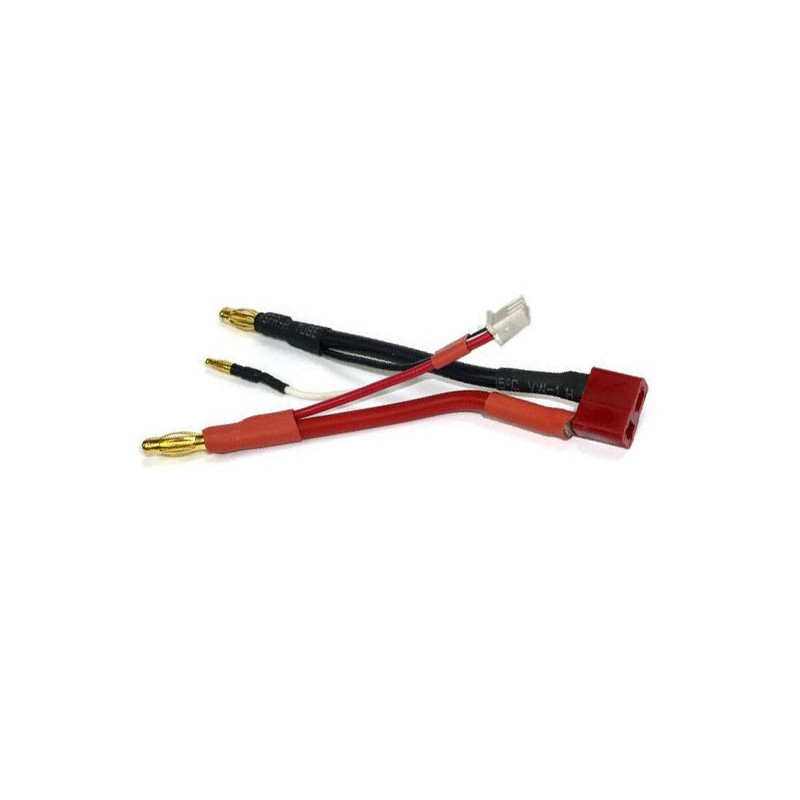 Chargeur pour accu pour appareil radiocommandé Adaptateur Dean/Contact 4mm + équil.