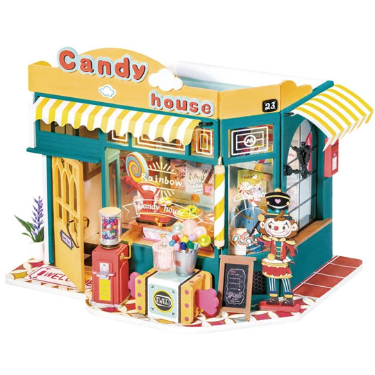 Puzzle 3D mécanique intermédiaire Rainbow Candy House Puzzle 3D mécanique...