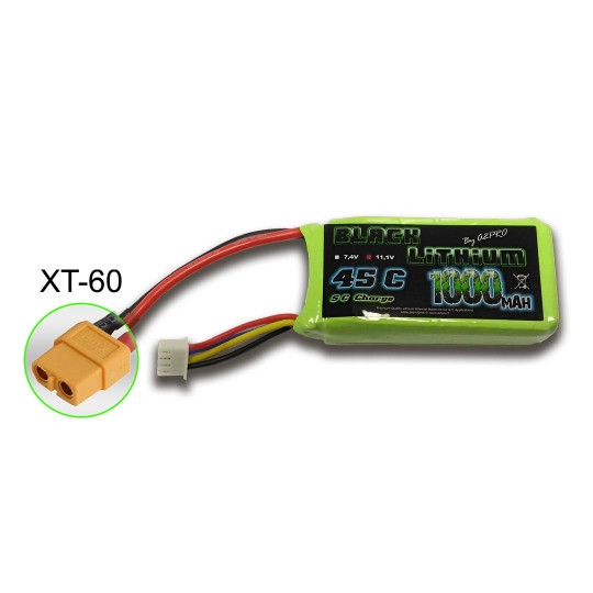 Accu LiPo Black Lithium 1000mAh 45C 3S Accu LiPo Black Lithium...